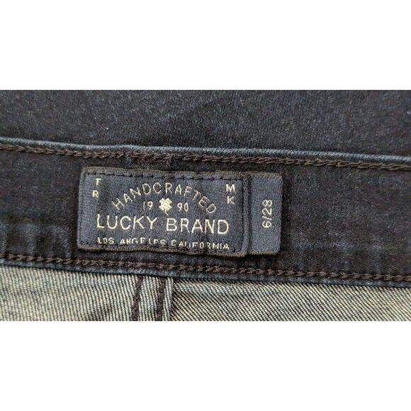 Lucky Brand Womens Size 6/28 Blue Dark Wash Mid Rise Denim Bermuda Shorts - Picture 6 of 9